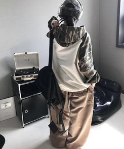 コットンパンツ ピグメントカーゴストリングパンツ BEIGE
