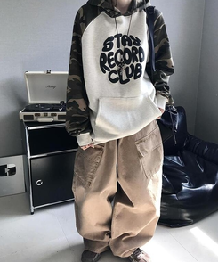 コットンパンツ ピグメントカーゴストリングパンツ BEIGE