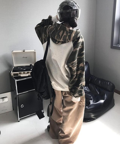 コットンパンツ ピグメントカーゴストリングパンツ BEIGE