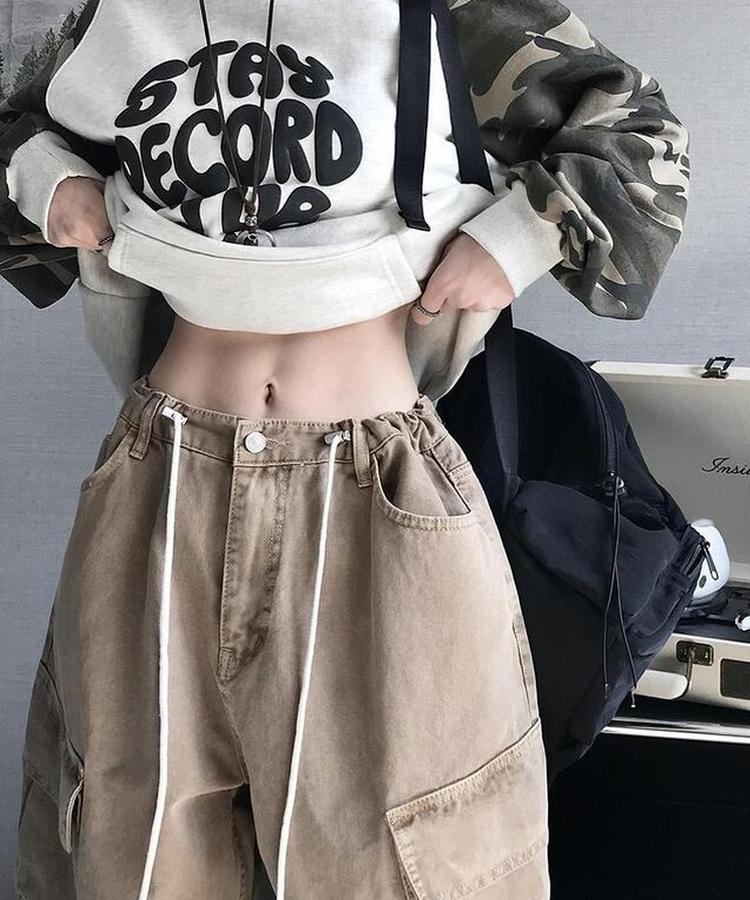 ピグメントカーゴストリングパンツ BEIGE