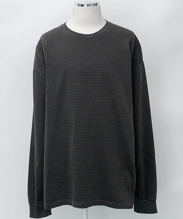 ピグメントストライプTシャツ