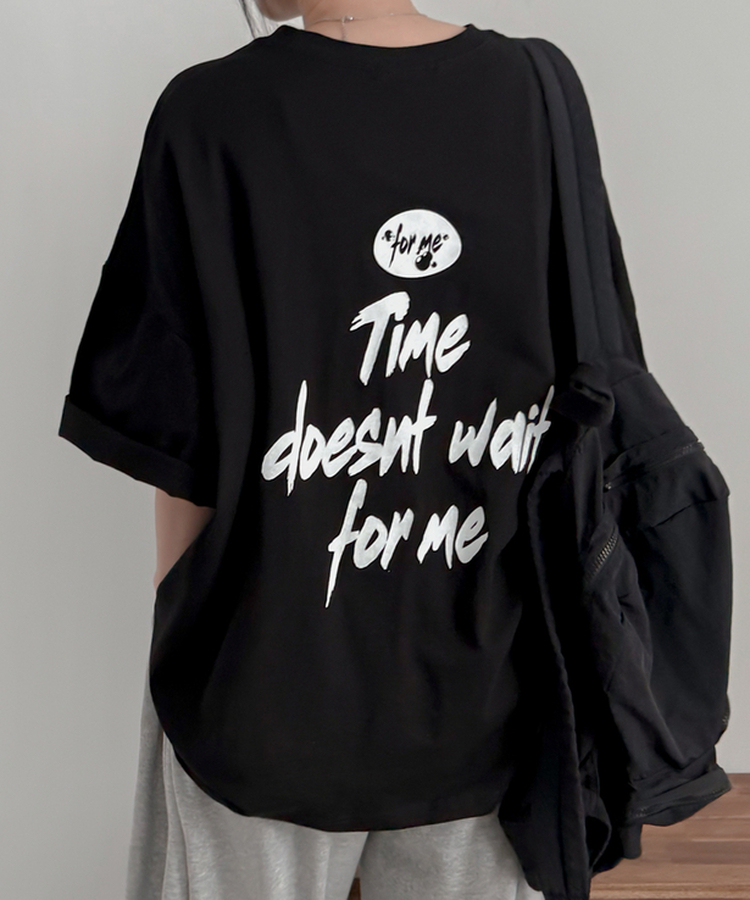 ウエイトレタリング半袖Tシャツ BLACK