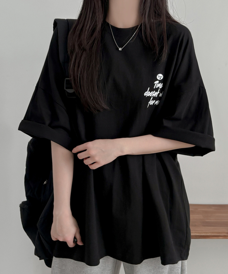 ウエイトレタリング半袖Tシャツ BLACK