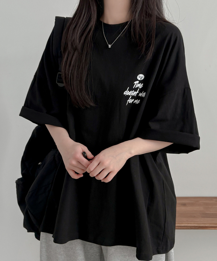 ウエイトレタリング半袖Tシャツ BLACK