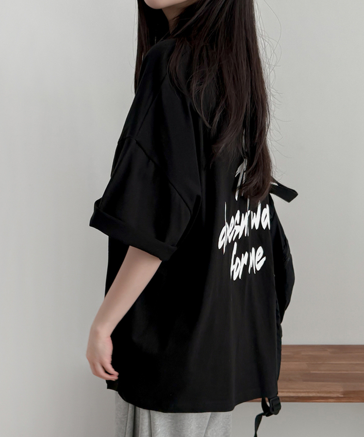 ウエイトレタリング半袖Tシャツ BLACK