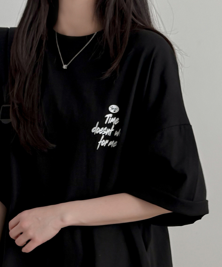 ウエイトレタリング半袖Tシャツ BLACK