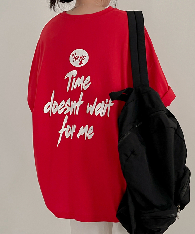 ウエイトレタリング半袖Tシャツ RED