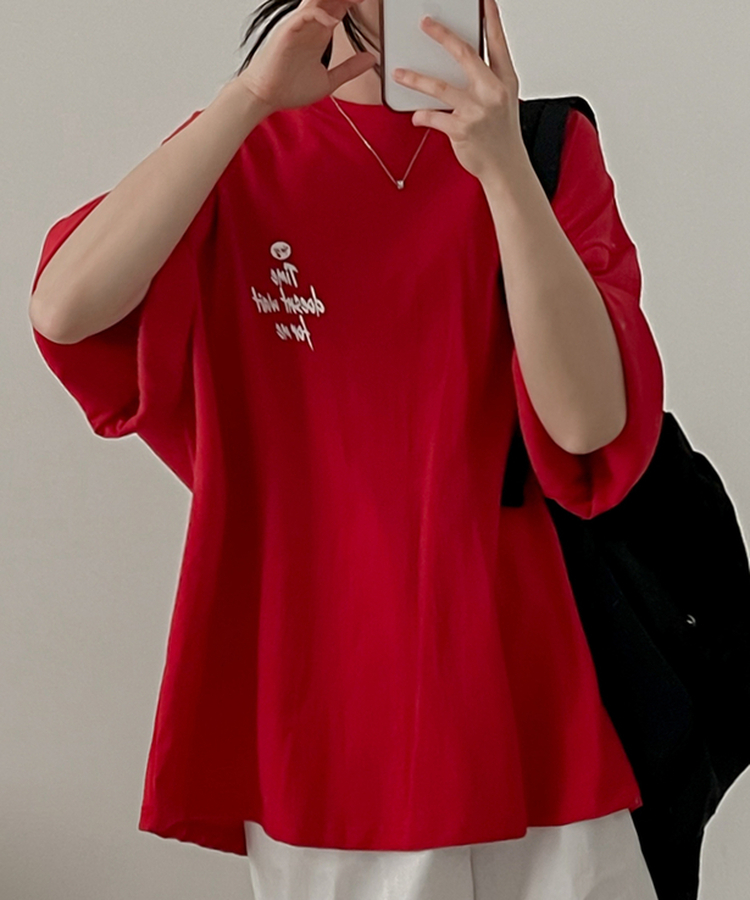 ウエイトレタリング半袖Tシャツ RED