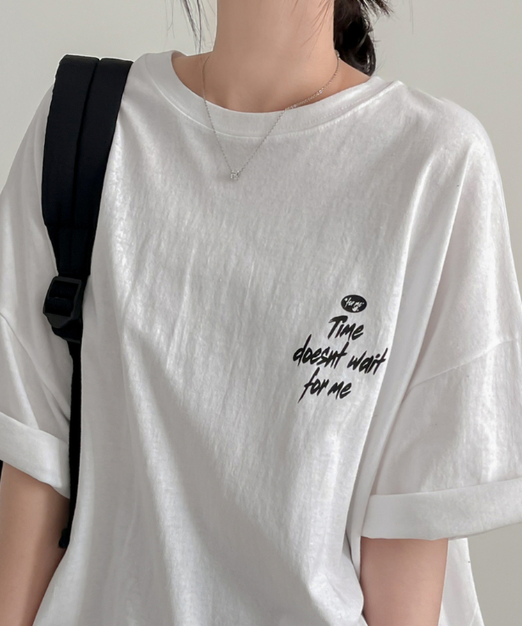 ウエイトレタリング半袖Tシャツ WHITE