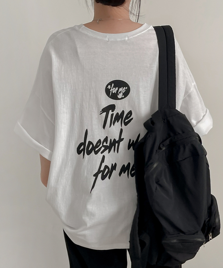 ウエイトレタリング半袖Tシャツ WHITE
