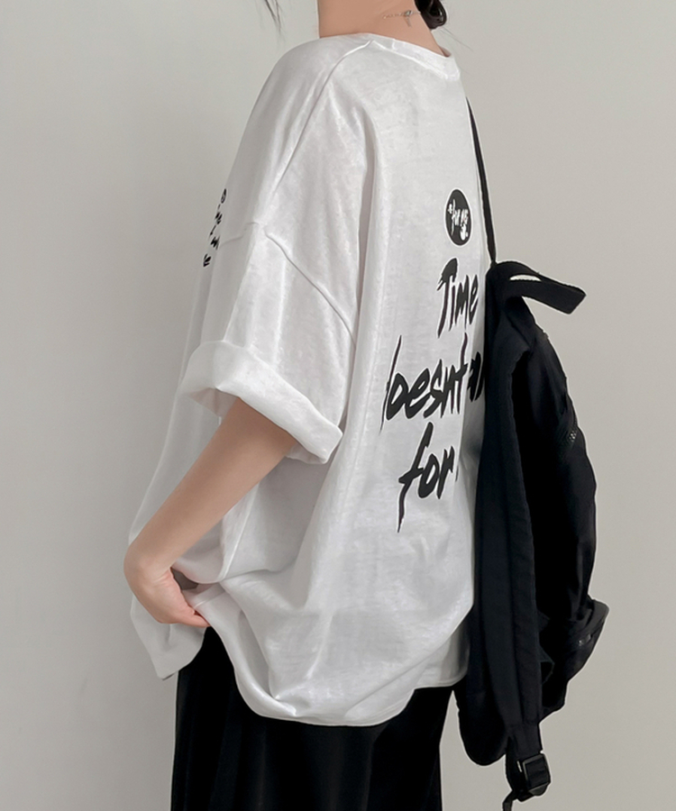 ウエイトレタリング半袖Tシャツ WHITE
