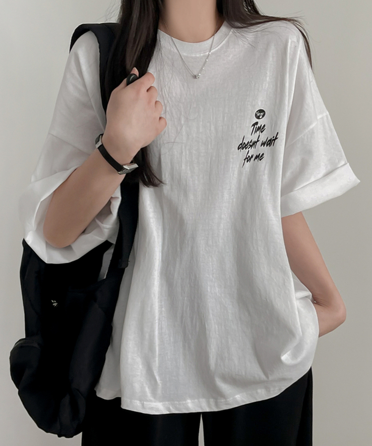 ウエイトレタリング半袖Tシャツ WHITE