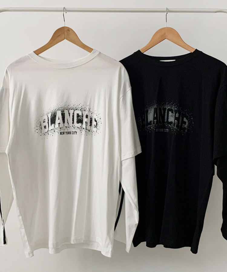 バランレイヤードトラックライン長袖Tシャツ