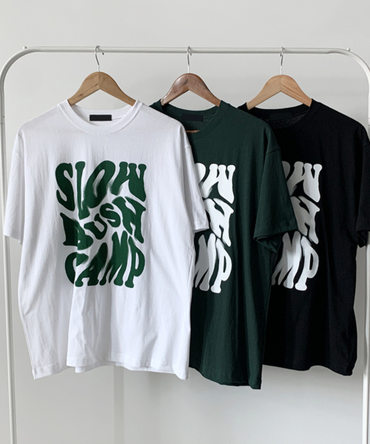 スローレタリング半袖Tシャツ