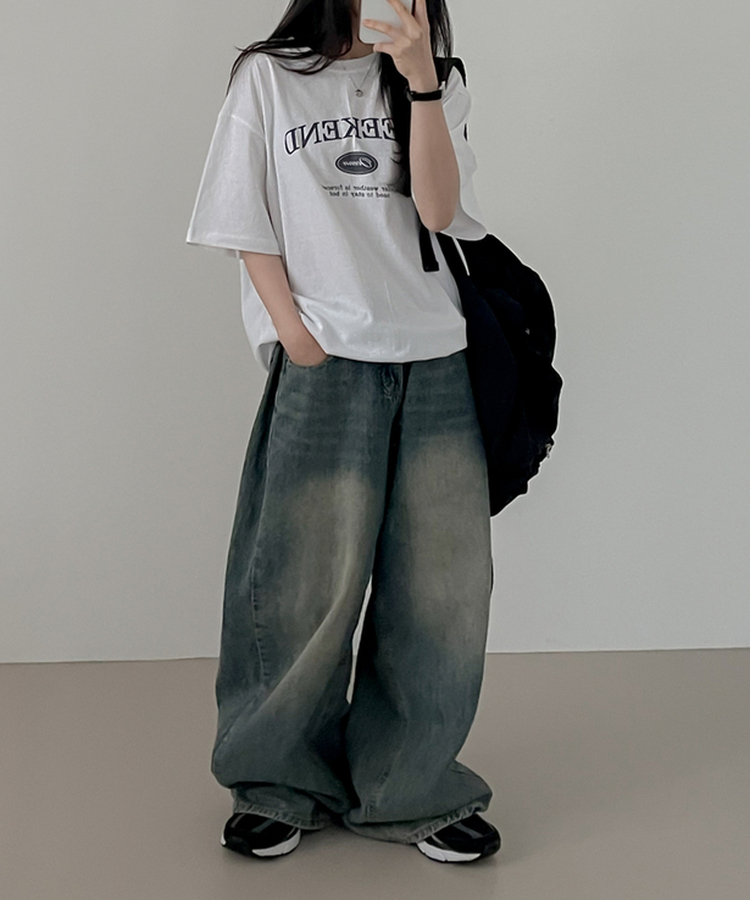 ステイレタリング半袖Tシャツ WHITE