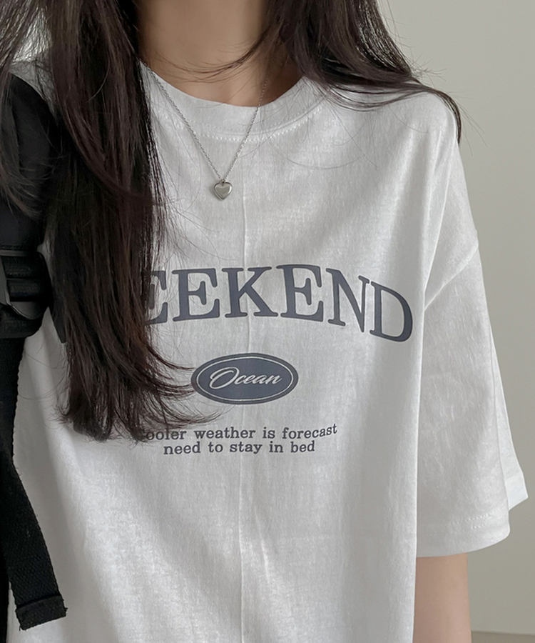 ステイレタリング半袖Tシャツ WHITE
