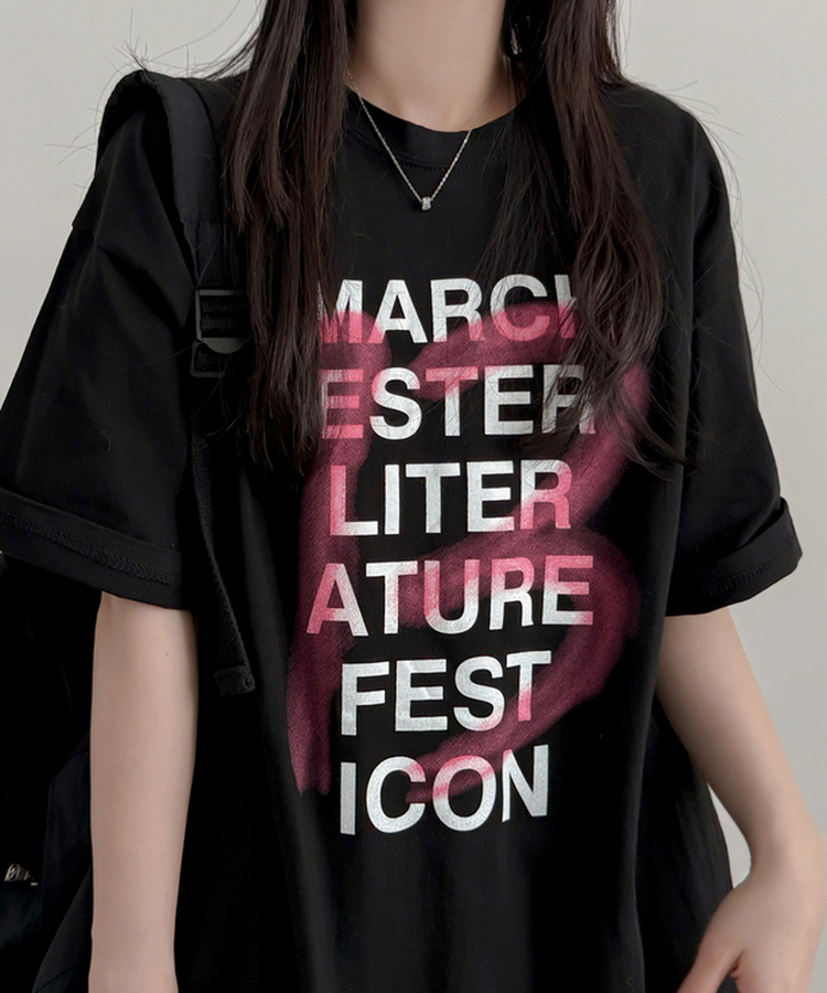 アイコンオーバーフィット半袖Tシャツ BLACK