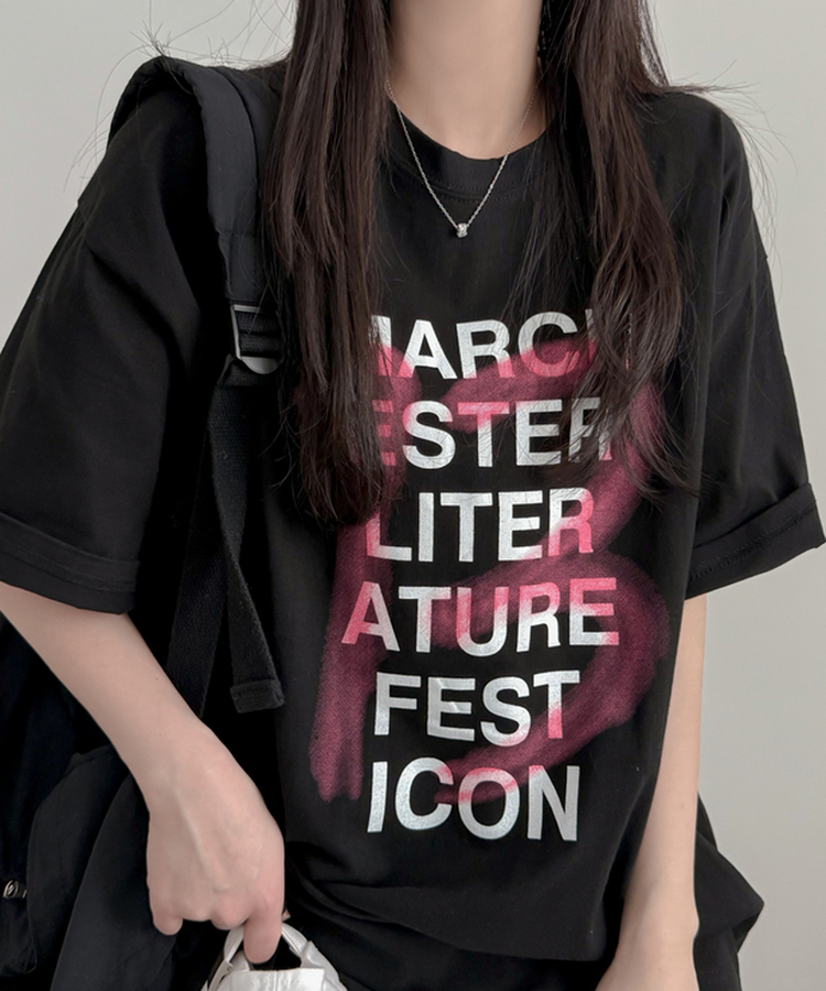 アイコンオーバーフィット半袖Tシャツ BLACK