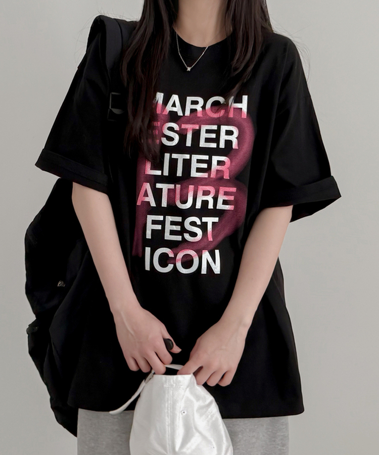 アイコンオーバーフィット半袖Tシャツ BLACK