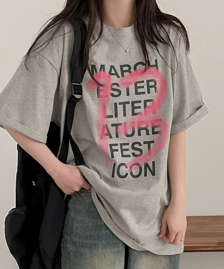 アイコンオーバーフィット半袖Tシャツ GREY