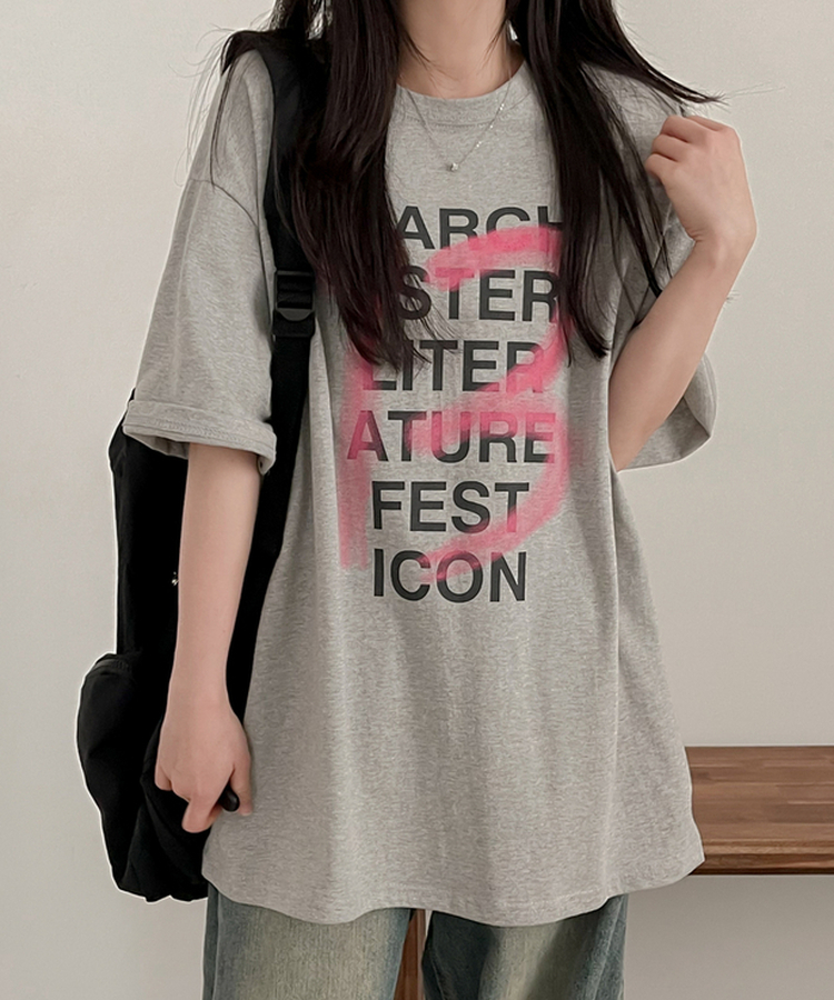 アイコンオーバーフィット半袖Tシャツ GREY