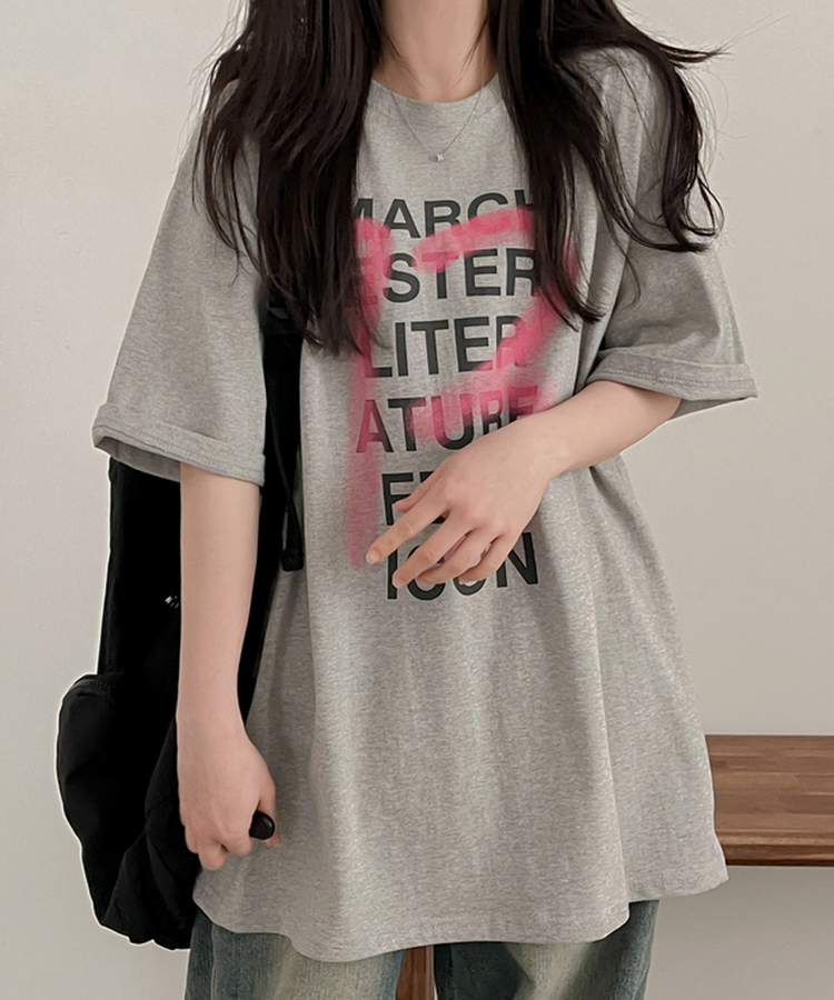アイコンオーバーフィット半袖Tシャツ GREY