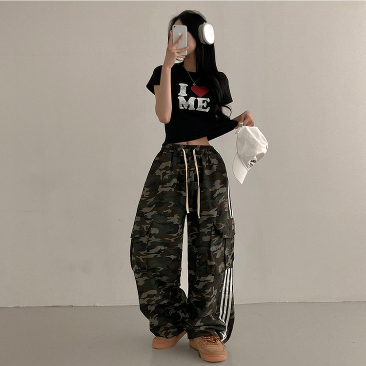 ラインミリタリーワイドバンディングパンツ CAMO