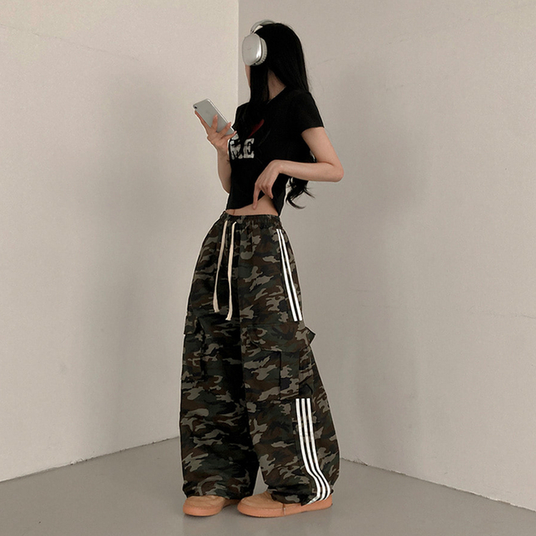 ラインミリタリーワイドバンディングパンツ CAMO