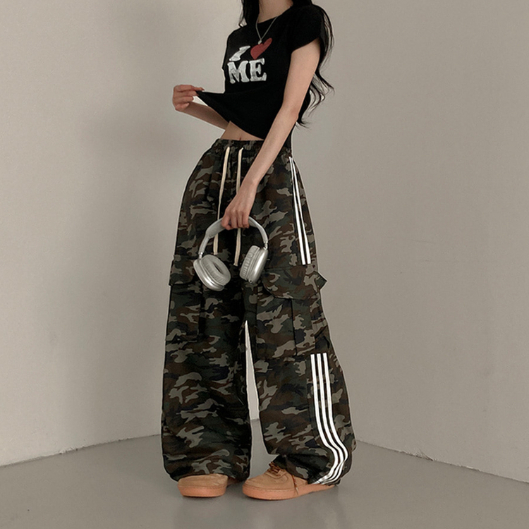 ラインミリタリーワイドバンディングパンツ CAMO