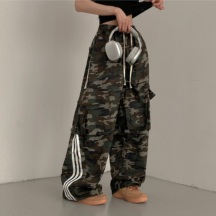 ラインミリタリーワイドバンディングパンツ CAMO