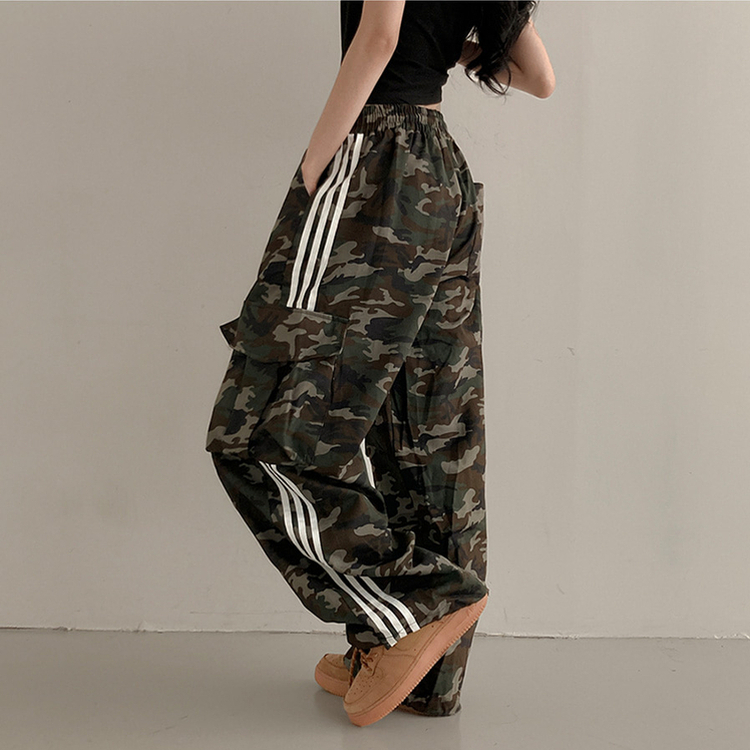 ラインミリタリーワイドバンディングパンツ CAMO