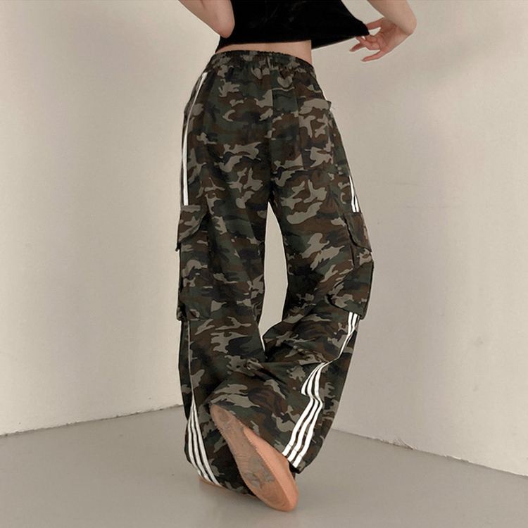 ラインミリタリーワイドバンディングパンツ CAMO