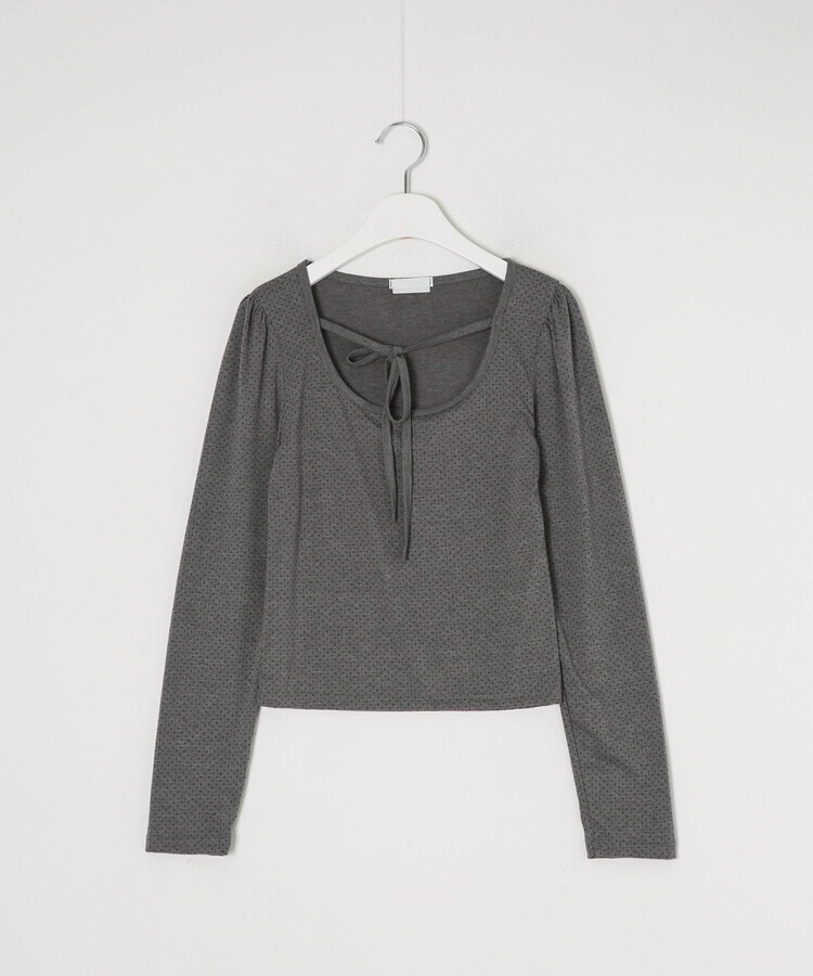 엔젤 도트 리본 긴팔티