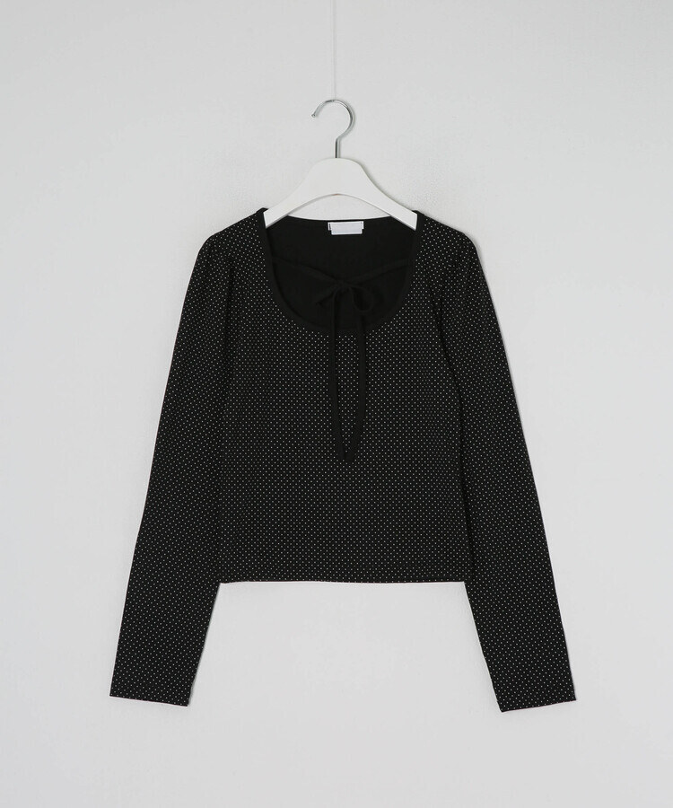 엔젤 도트 리본 긴팔티