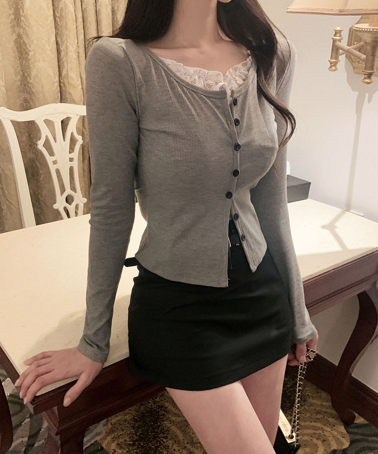 【ベルト付き】ロエルミニスカートパンツ BLACK