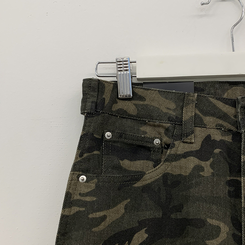 카모 왕벌룬 빈티지힙 백포켓 투웨이 스냅버튼 하이웨스트 로우라이즈 사이드핀턱 절개 밀리터리 코튼 와이드데님 롱팬츠 빅사이즈