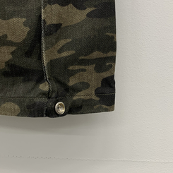 카모 왕벌룬 빈티지힙 백포켓 투웨이 스냅버튼 하이웨스트 로우라이즈 사이드핀턱 절개 밀리터리 코튼 와이드데님 롱팬츠 빅사이즈