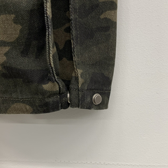 카모 왕벌룬 빈티지힙 백포켓 투웨이 스냅버튼 하이웨스트 로우라이즈 사이드핀턱 절개 밀리터리 코튼 와이드데님 롱팬츠 빅사이즈