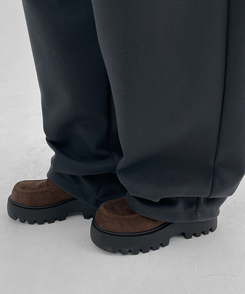 プラットフォームレザーローファー BROWN