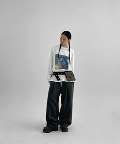 プラットフォームレザーローファー BROWN