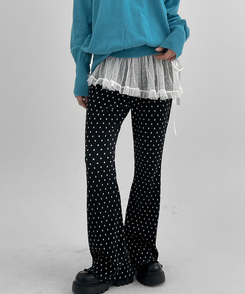 プラットフォームレザーローファー BLACK