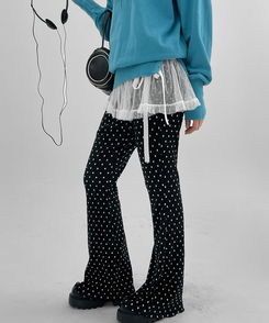 プラットフォームレザーローファー BLACK