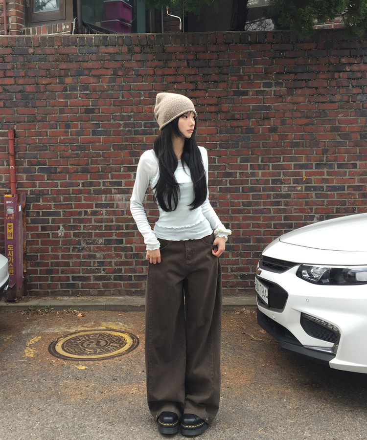 【丈別】3WAYコットンサイドスナップパンツ BROWN
