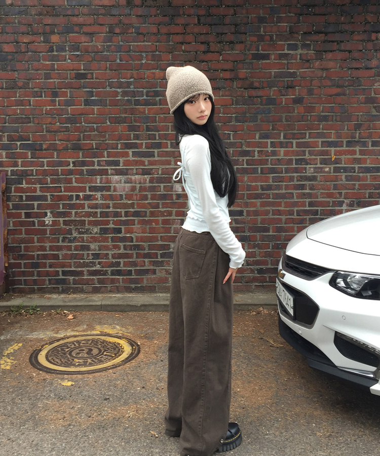 【丈別】3WAYコットンサイドスナップパンツ BROWN