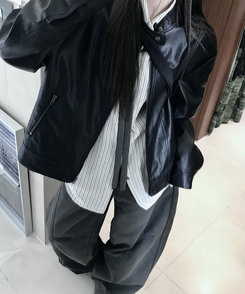 デニム フォワードリベットカットパンツ BLACK