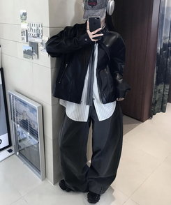 デニム フォワードリベットカットパンツ BLACK
