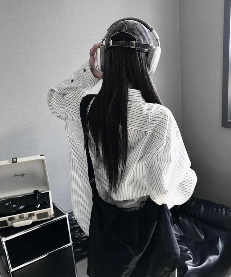ストライプポケットシャツ WHITE