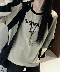 長袖Tシャツ バイカラーワッフルTシャツ BEIGE