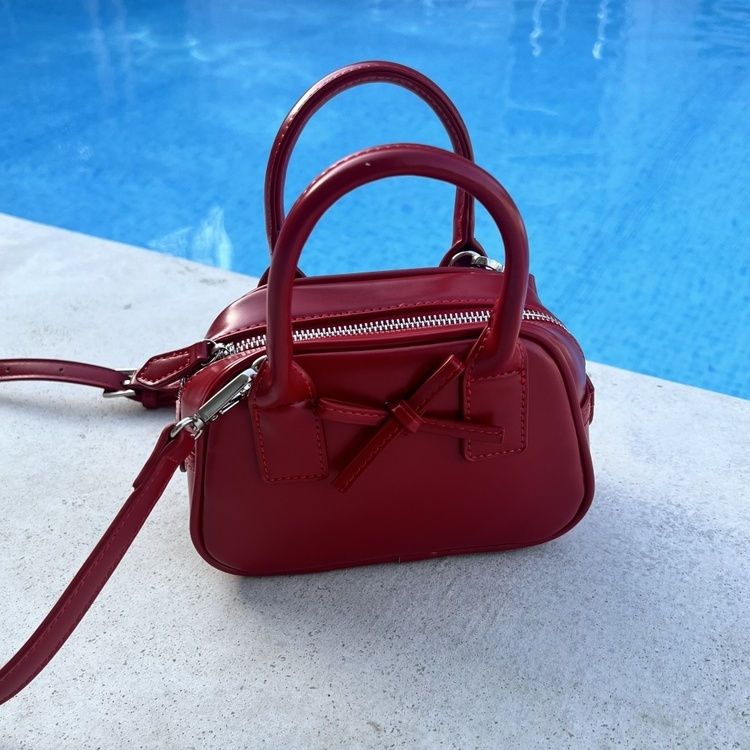 발레코어 리본 백 레드