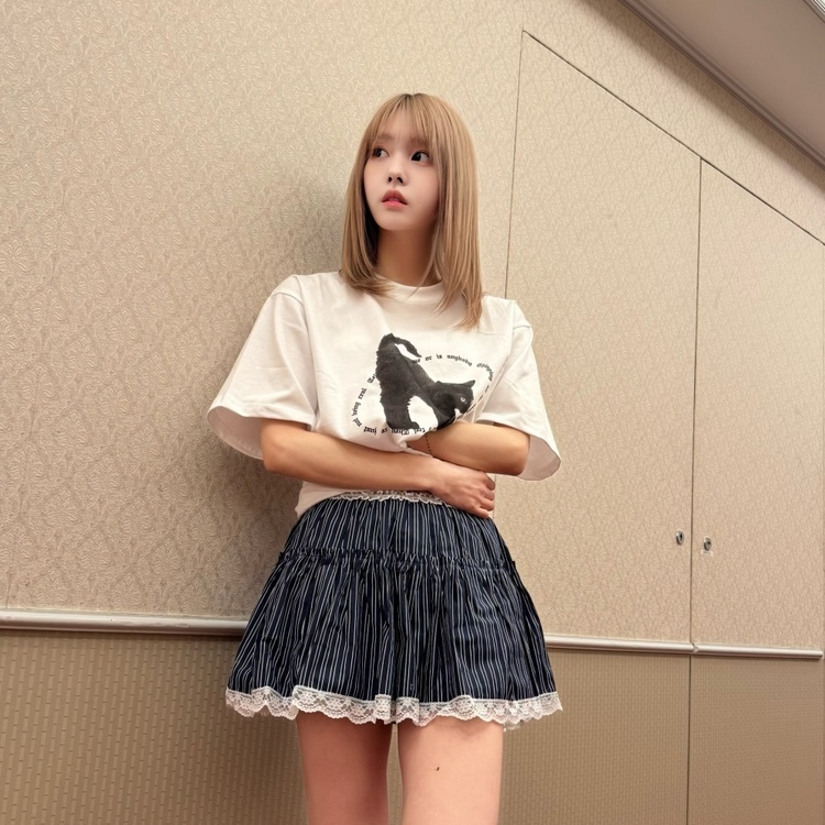 스트라이프밴딩스커트 네이비